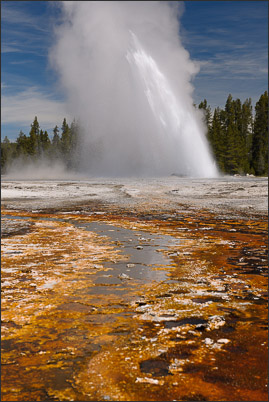 Daisy Geyser mit  ablaufendem Wasser im Yellowstone Nationalpark (USA).<br />Nikon D3x mit AF-S NIKKOR 24?70 mm 1:2,8G ED