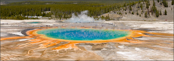 Grand Prismatic Spring aus der Vogelperspektive im Yellowstone Nationalpark (USA).<br />Nikon D3x mit AF-S NIKKOR 24?70 mm 1:2,8G ED
